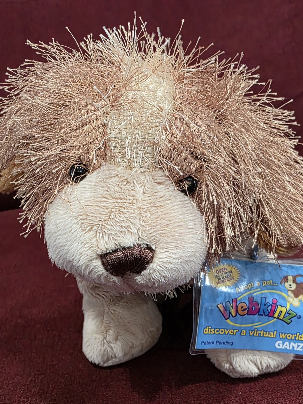 GANZ Webkinz Plush Puppy - Cream and Light Brown
